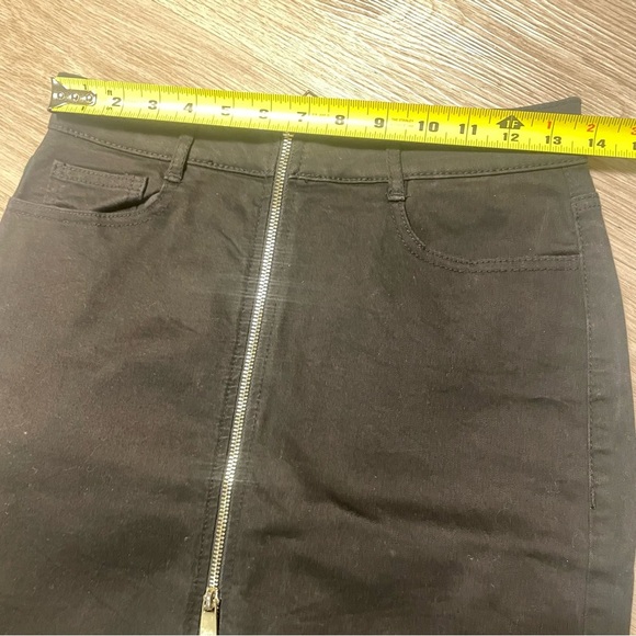 DYNAMITE BLACK STRETCH PENCIL FRONT ZIPPER SKIRT SIZE M - Picture 8 of 10